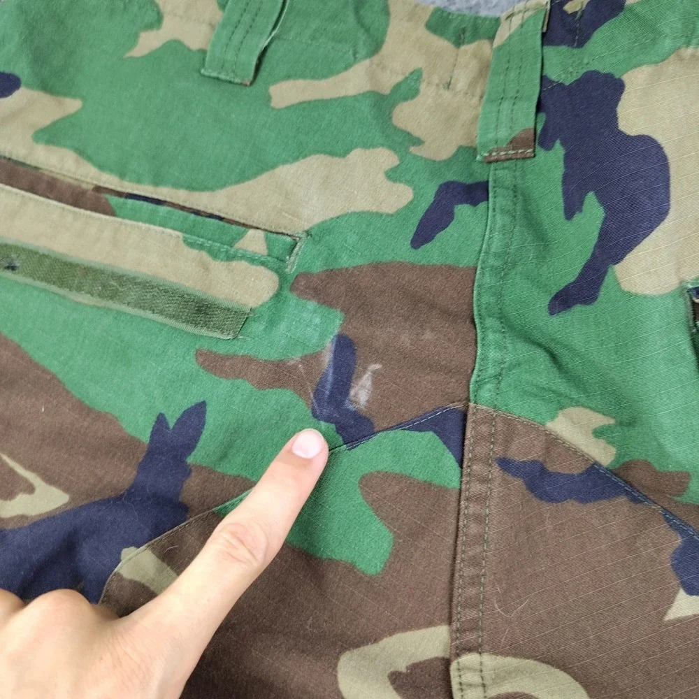 Tru-Spec Military Cargo Pants Woodland Camo BDU Medium Long Grunge Paratrooper